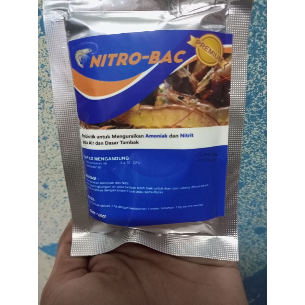 Probiotik nitrobacter 100 gram / nitrobacter / probiotik ikan / probiotik / probiotik koi / probioti