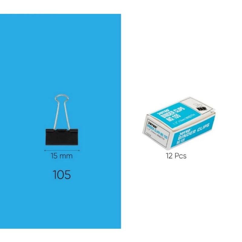 

Joyko Binder Clip No. 105 (15 mm) - Paper Clip - Penjepit Kertas