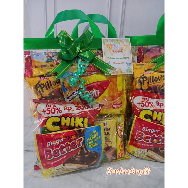 

Paket snack ultah komplit + FREE CARD