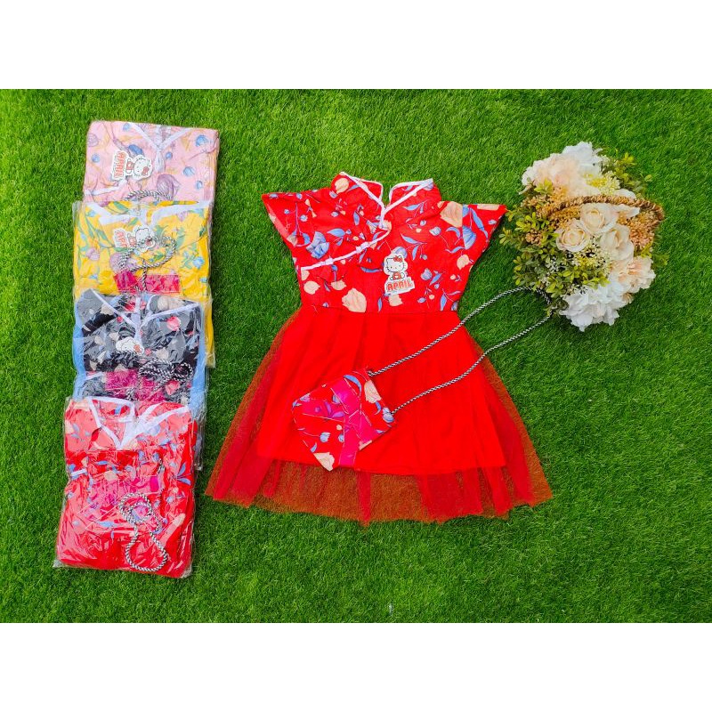 DRESS ANAK PEREMPUAN CEWEK 1-3T TILE TUTU BAJU PAKAIAN GAUN ANAK PEREMPUAN MEWAH