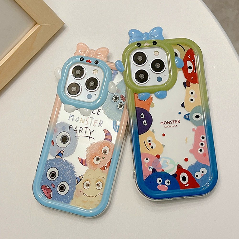 Redmi 10C 10A Note 11 Pro Note11S 9C 9A 10 9T 9 Note10 5G 10s Note9 Note8 Poco M5S X3 NFC M3 Pro Monster Mewah Little Monster Frame Lensa Phone Case Binteacase