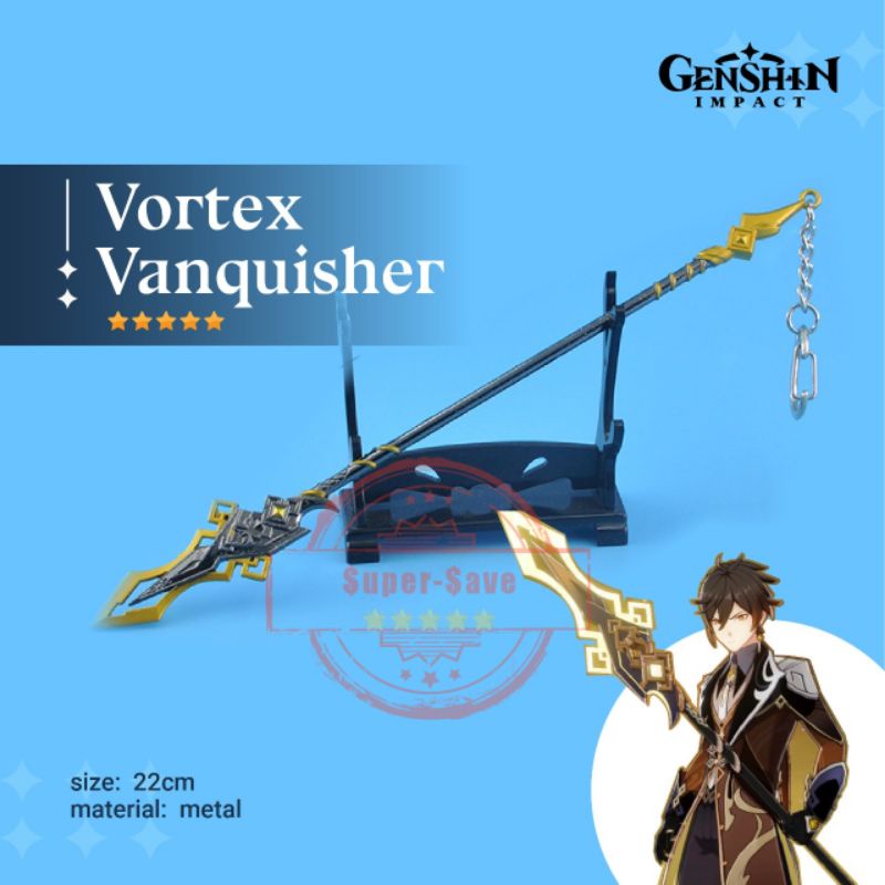 Vortex Vanquisher 22cm Senjata Zhongli BONUS Tatakan