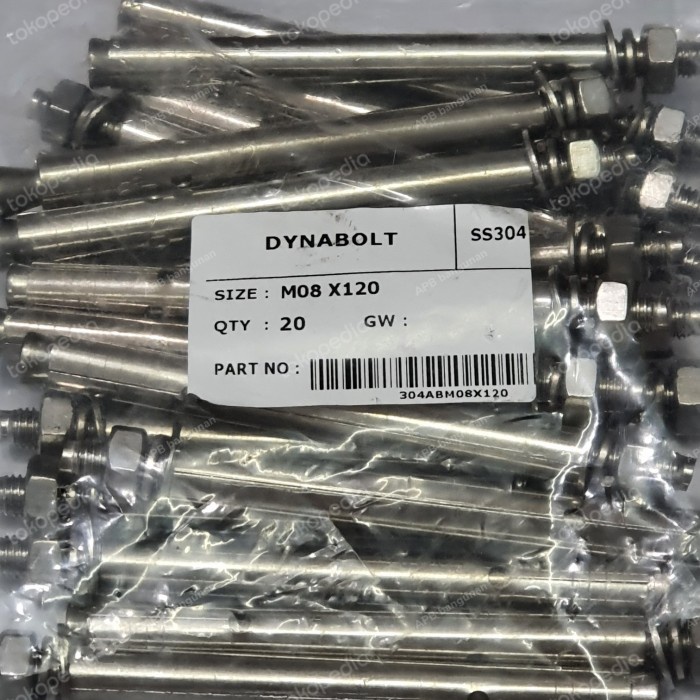 ] Dynabolt / dinabolt M8 x 120mm SS304