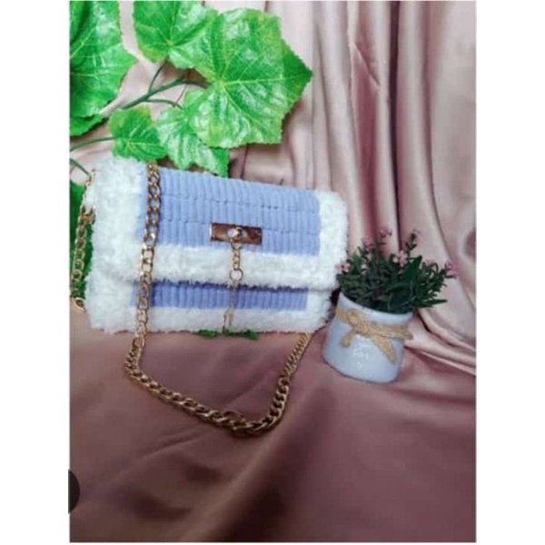 Tas Rajut Canvas Plastik