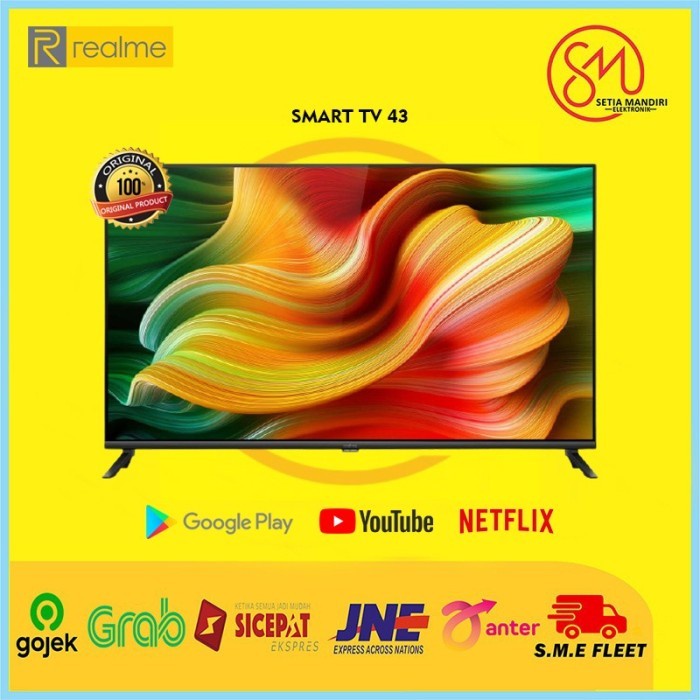 REALME 43 Inch Full HD Smart Android TV Digital DVB-T2 WiFi Built-in