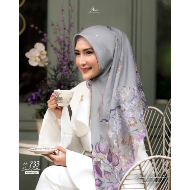 Arrafi Hijab Jilbab Segi empat Motif Ar 733 Original Terbaru