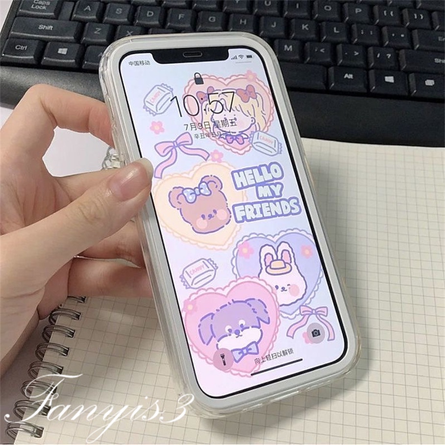 Compatible For iPhone 14 13 12 11 Pro Max XS Max XR X XS 8 7 Plus Kompatibel Untuk Soft Clear Shockproof Phone Case Clear Soft Cover Pelindung