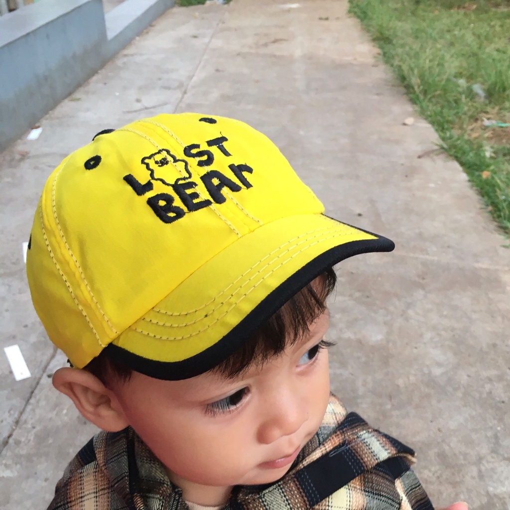 Topi Anak Motif Lucu Bordir Unisex 2-6 Tahun Topi Motif Last Bear Baseball