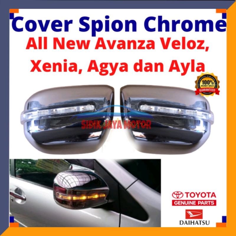 Cover Spion Chroom + Sein  Agya Type E Ayla Type D-M All New Avanza Type E dan Xenia  2012 2013 2014