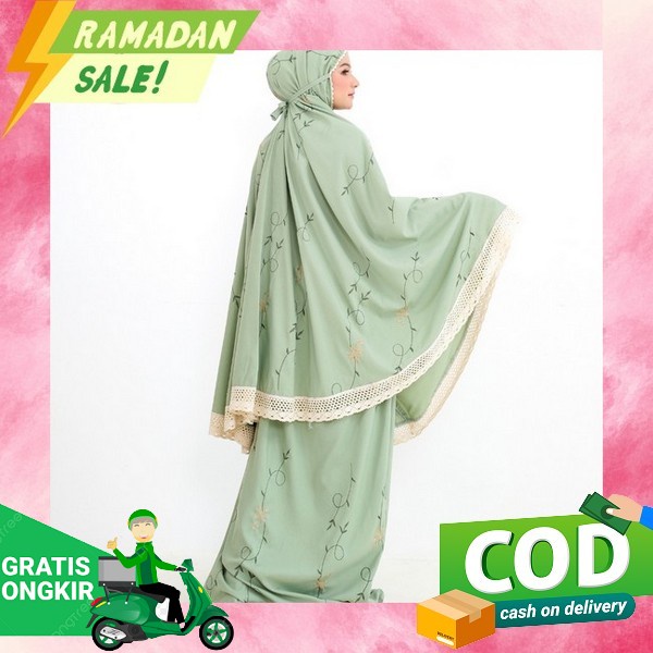 Mukena Dubai Terusan Tanpa Lengan Bling Timbul Realpict Bahan Spandek Sutra Sehalus Jersey First Han