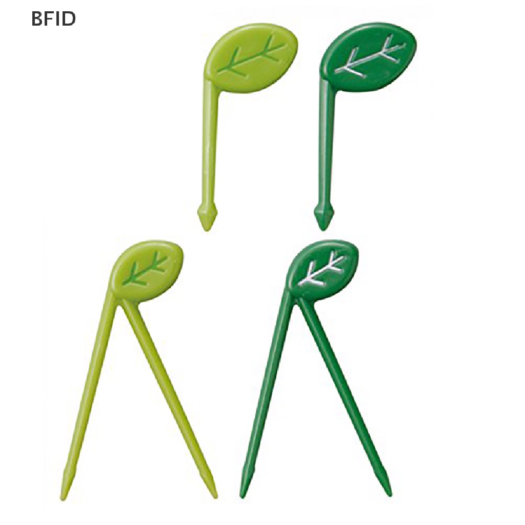 [BFID] 10pcs/set Daun Buah Garpu Picks Anak Snack Dessert Dekorasi Garpu Tusuk Gigi [ID]