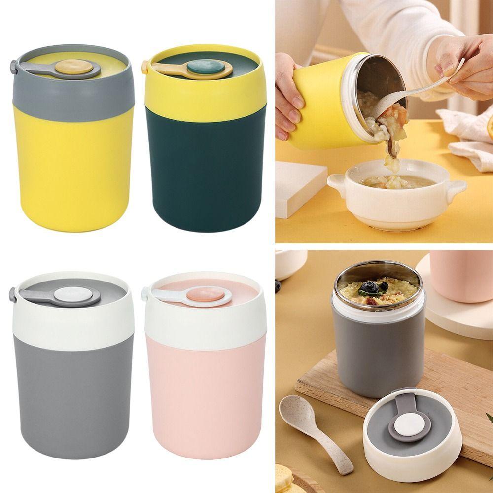 Solighter Food Thermal Jar Portable Breakfast Tableware Thermal Vacuum Cup