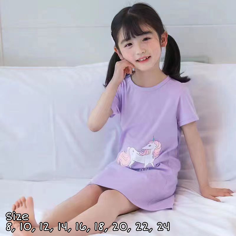 [5-12 Tahun] DRESS ANAK CEWEK UNICORN LUCU TERBARU DRESS ANAK MURAH TERKINI TERLARIS DRESS CANTIK ba