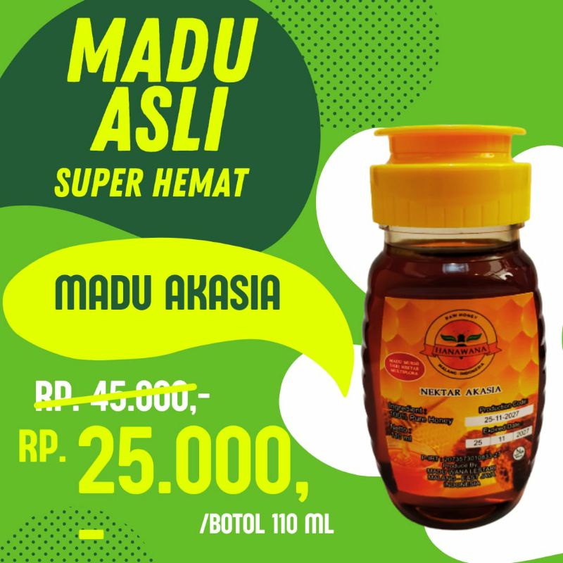 

Madu Murni Hanawana Nektar Akasia 110mL