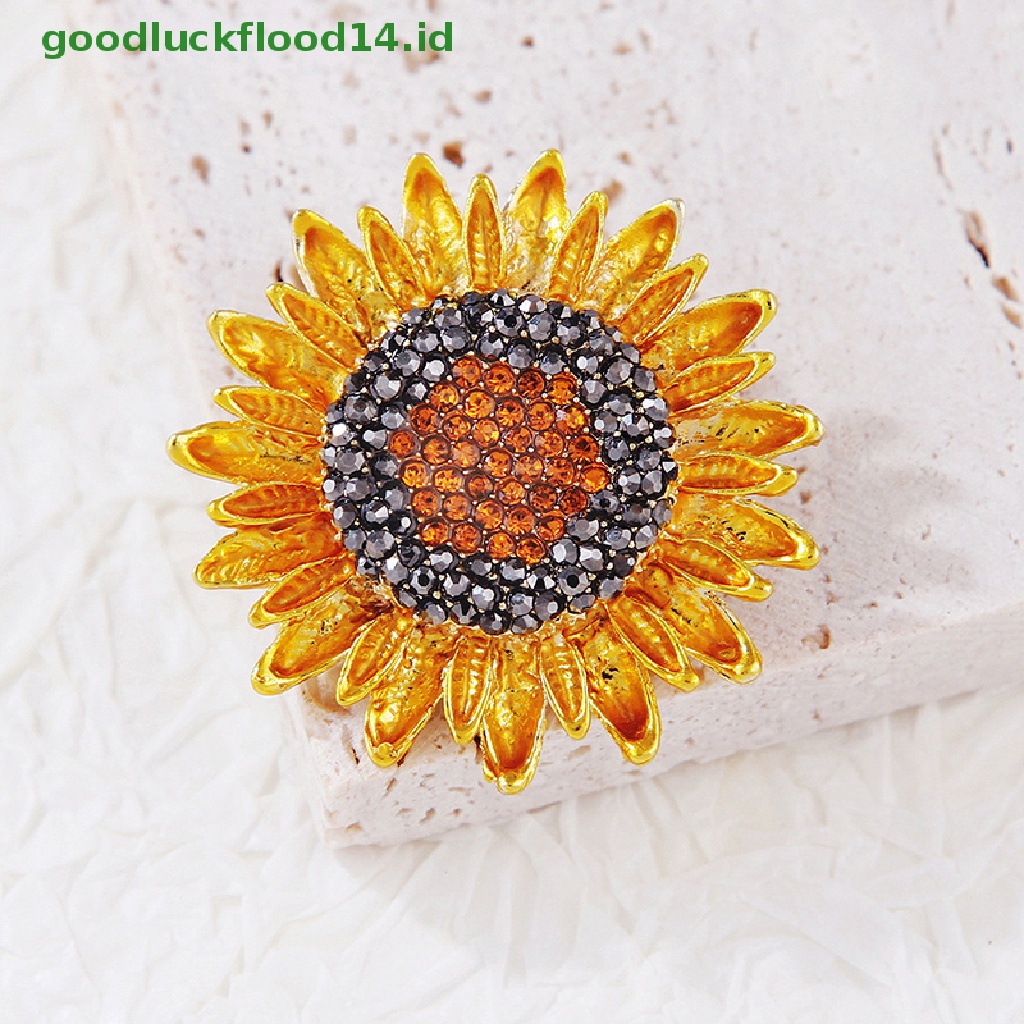 [GOOGFOUR] Vintage Collecg Beauty Flower From Sunflower Bros Untuk Wanita Gadis Pesta Pernikahan Bros Pin Hadiah [TOP]