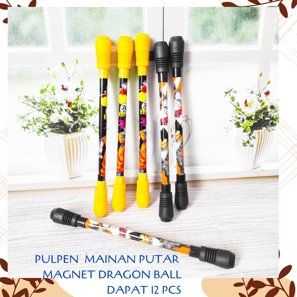 

SELUSIN PULPEN MAINAN PUTAR MAGNET DRAGON BALL ISI 12 PCS SPINNING ALAT TULIS KARTUN BOLPOIN