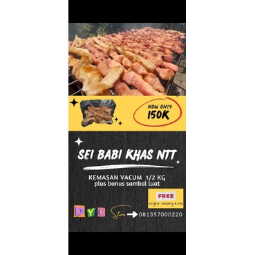 

Cahayadstore Sei Babi Khas Ntt Kemasan Vacum