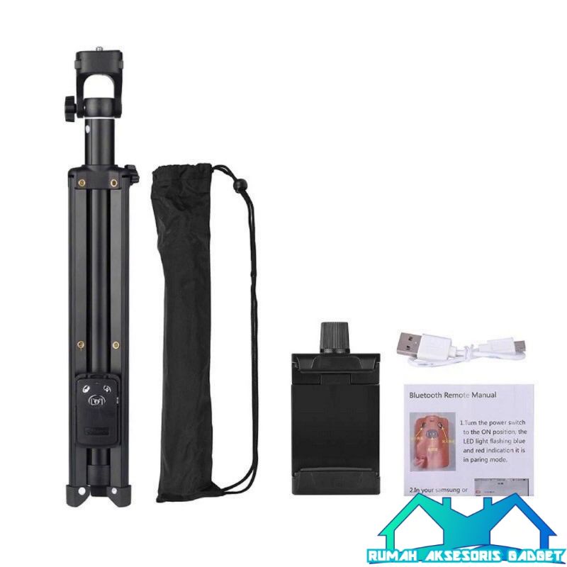 (Stok baru Real Yunteng) TRIPOD TONGSIS BLUETOOTH 3 IN 1 Original YUNTENG VCT-1608 TOMBOL SHUTTER