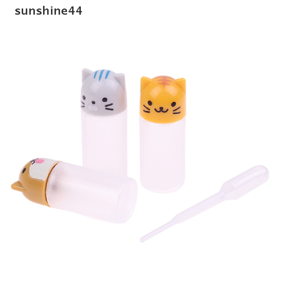 Sunshine 3Pcs Botol Kecap Tomat Mini Portable Wadah Saus Kecil Wadah Salad.