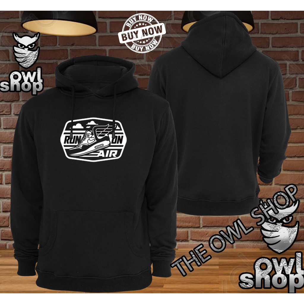 Jaket Sweater Hoodie  RUN ON AIR  Keren Pria & Wanita   RUN ON AIR