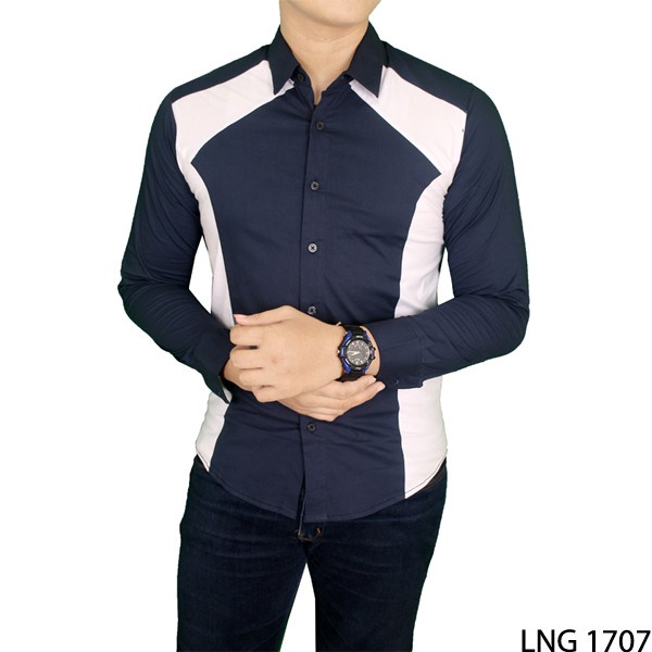 Casual Shirts For Mens Katun Blue – LNG 1594