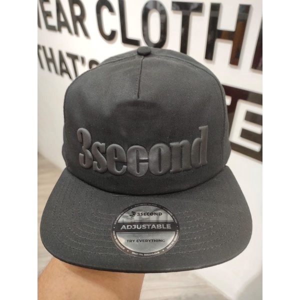 Topi Snapback Full black 3second artis ALGhazali Original Sale Bestselller