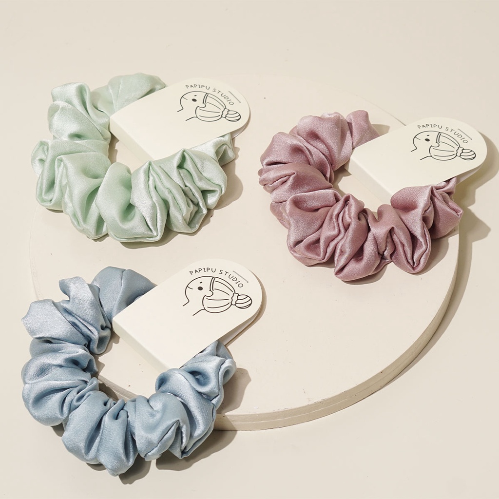 scrunchies ikat rambut kunciran Satin silk regular series