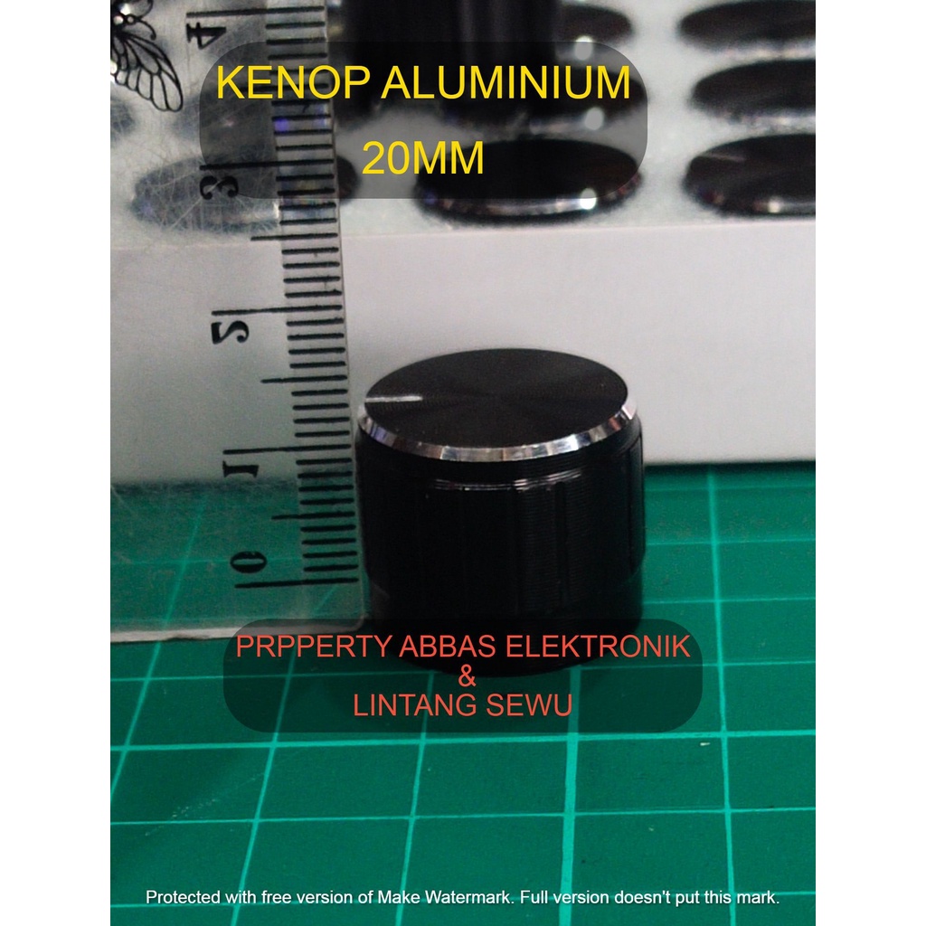 KENOP ALUMINIUM 20MM 21X17 KNOP AMPLIFIER SEDANG SEDENG 20 MM