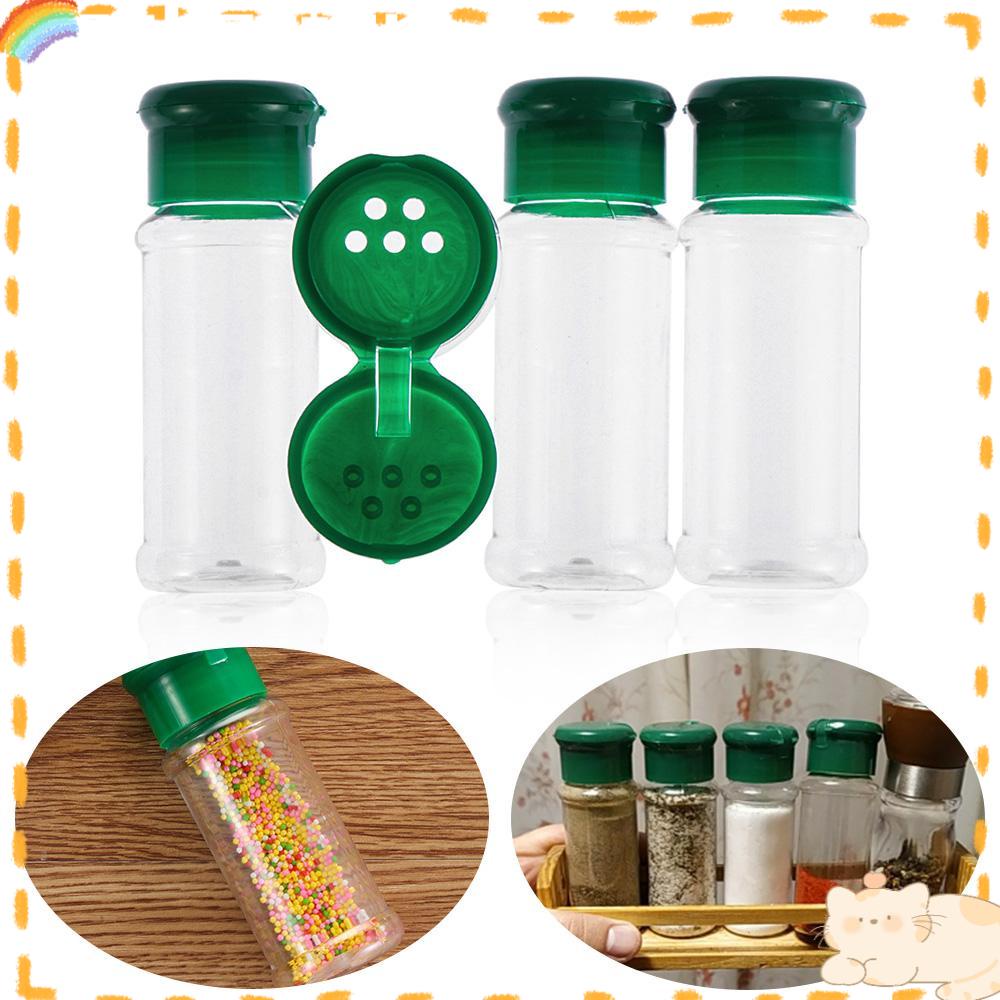 Solighter 4PCS Botol Bumbu Rempah Garam Merica Barbekyu Seasoning Jar