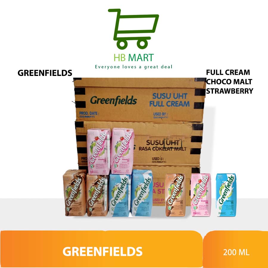 

KHUSUS OJOL Susu UHT Greenfields 200ml (1 Karton) 32 pcs