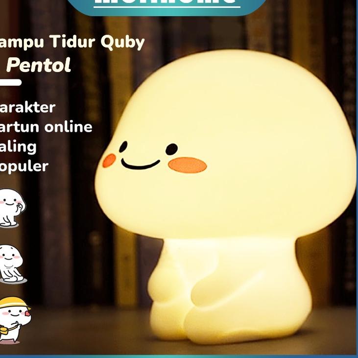 Realpct Quby Lamp Tidur Quby Pentol Lampu Tidur Quby Star Moly Soft Head Touch Dimmer Lamp