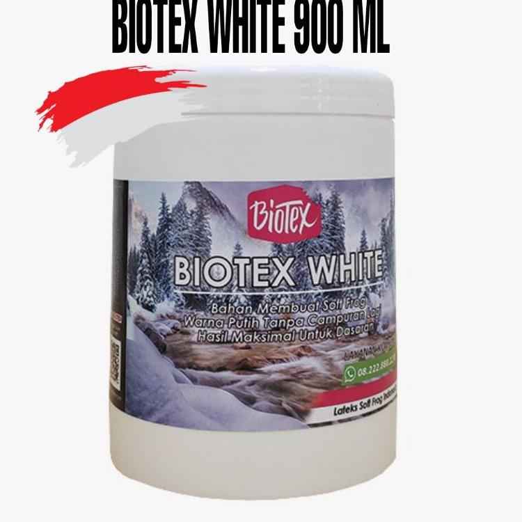 (COD )NEW_PRODUCT Lateks Bahan Soft Frog BIOTEX WHITE Kemasan 900 ml Latex Cair Untuk Bikin Umpan Ko
