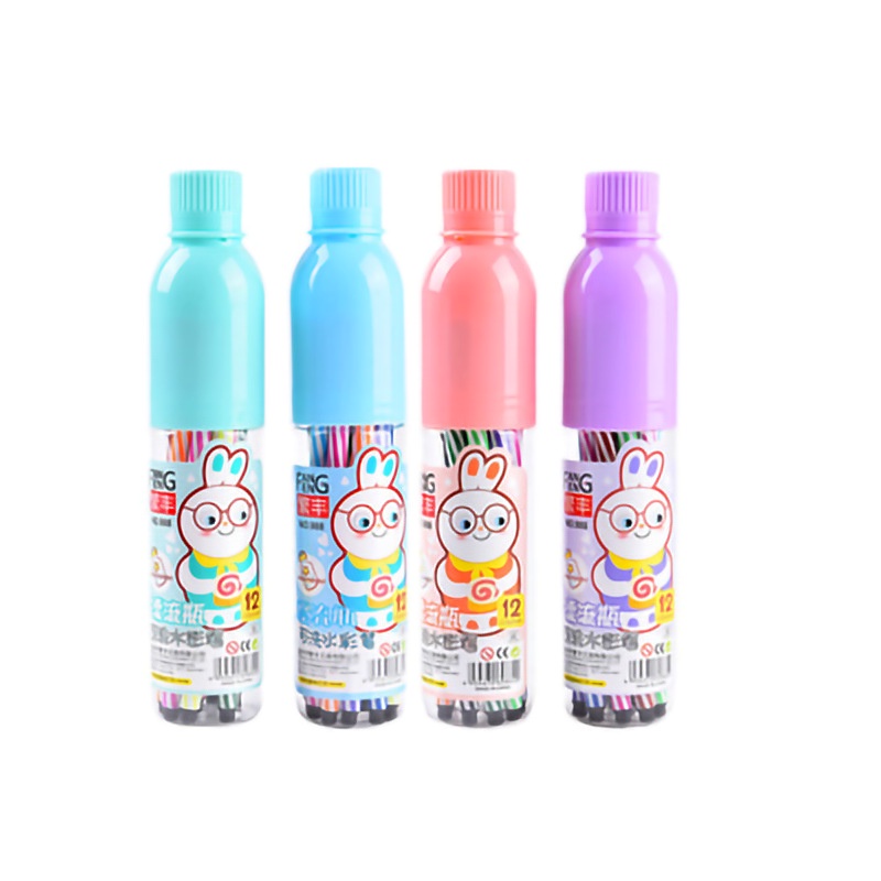 [MTOYS] Spidol Warna Warni Cair isi 12 Pcs &amp; 24 Pcs Lucu Dan Simpel - JT0005