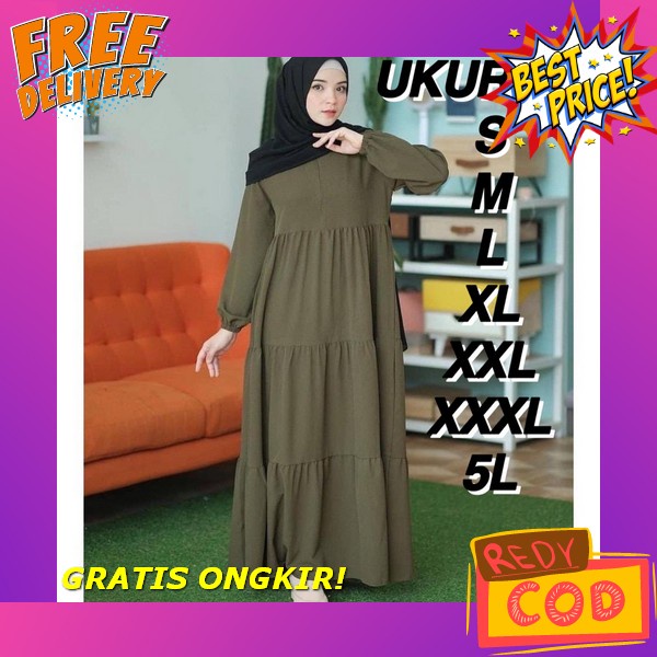 Gamis Kaftan Kekinian Jumbo Terbaru Bahan Ceruty Babydoll Shabira Kaftan Gamis Putih Mewah Gaun Pest