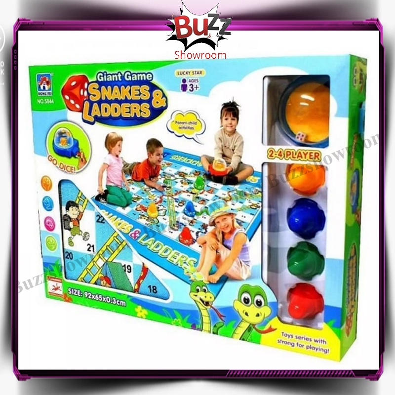 Ular Tangga Jumbo Snakes and Ladders Giant Game Mainan Anak Keluarga