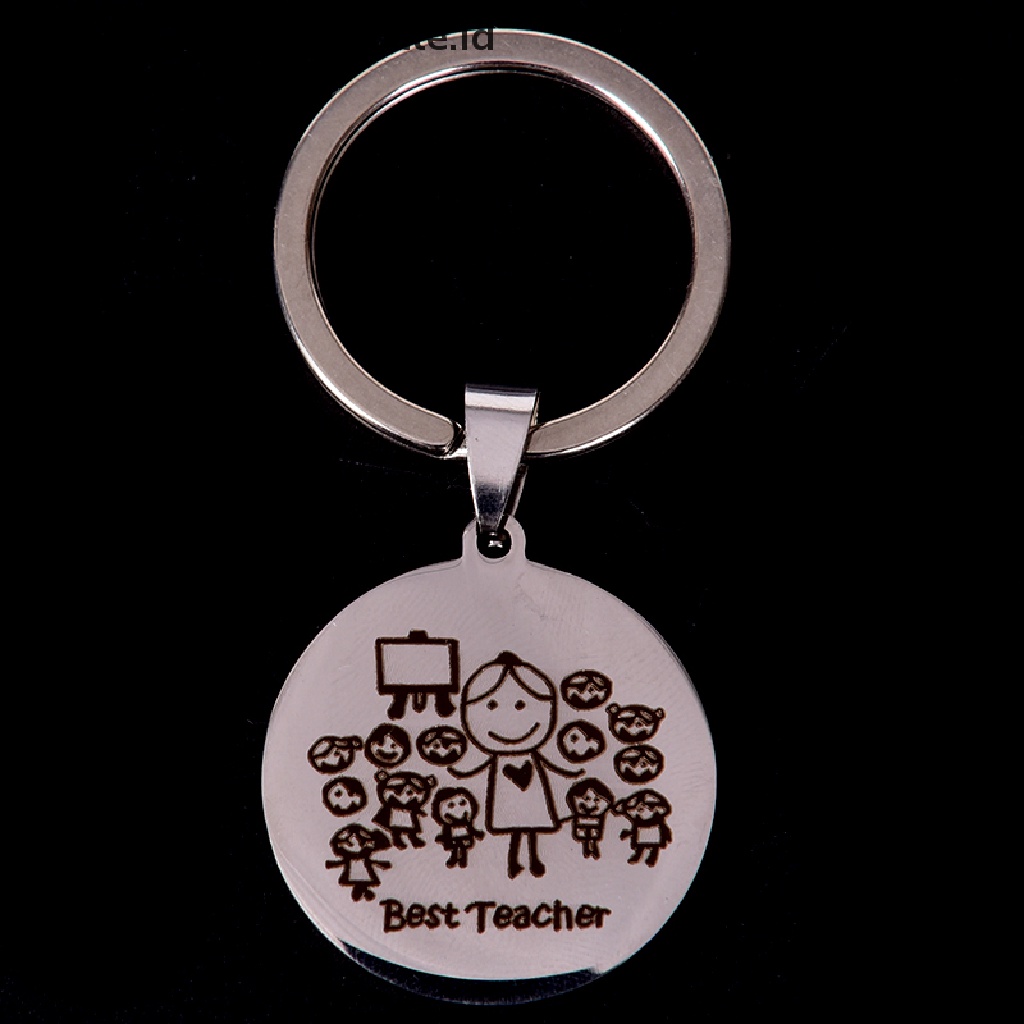 [Birth] Gantungan Kunci Grafir Thanks for Teacher Keychain Custom Nama Hadiah Untuk Guru New [ID]
