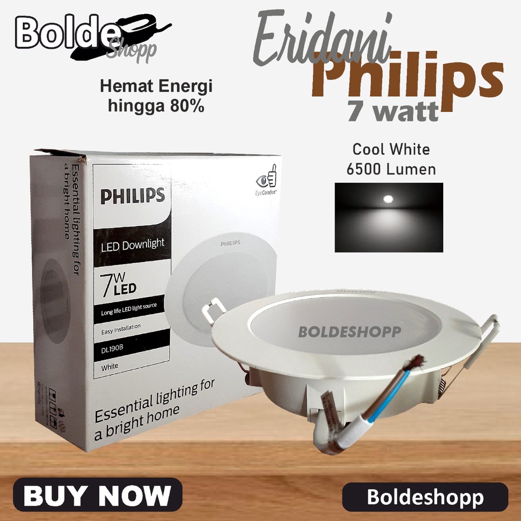 philips downlight meson 7w 7 watt | Lampu Downlight Eridani Philips LED 7watt 7w Lampu Plafon Bulat 