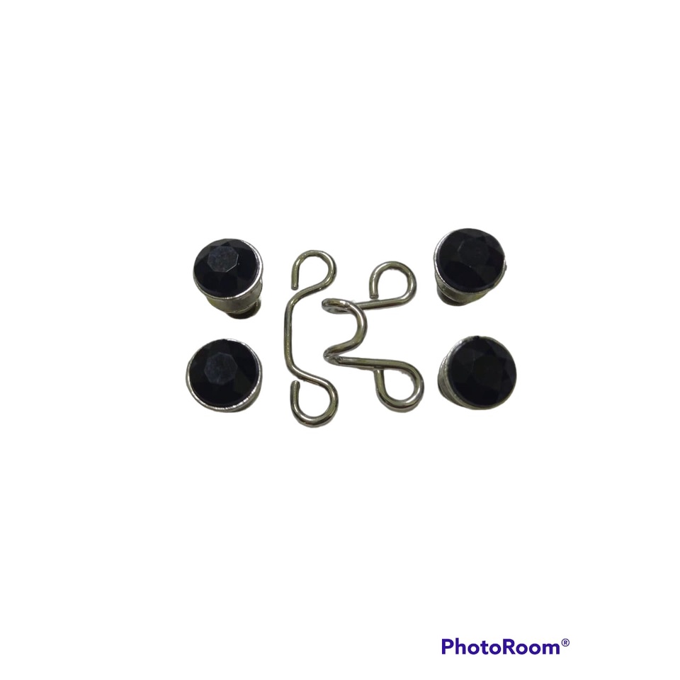 (ACC78) Kancing Pengait Pengecil Celana Jeans Adjusable Pengecil Celana Jeans-DiamondHitam