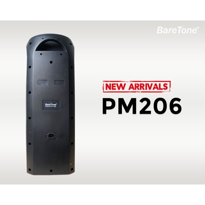 BareTone Speaker Portable PM206 6.5 Inch 2 WAY MOLDED LOUDSPEAKER