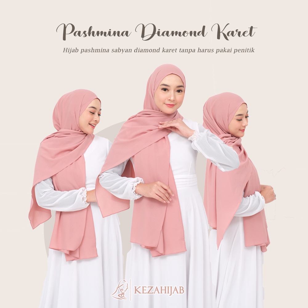 Pashmina Diamond Karet /Pashmina Karet Premium Size 180*75