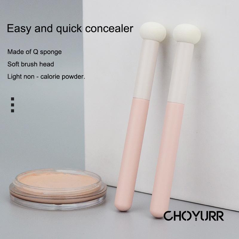 【COD】Brush Makeup Ujung Bulat Spons Untuk Concealer Satuan Alat Make Up Travel High Quality Import -CH