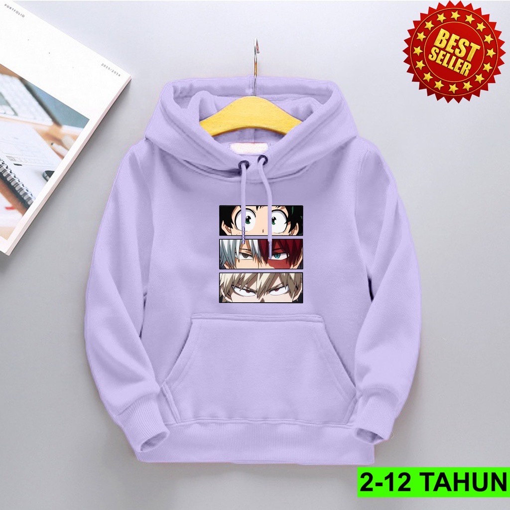 Jumper Hoodie Anak MY HERO ANIME II Jaket Hoodie Anak Viral II Sweater Hoodi Kids Sz M - XL ( Laki Laki &amp; Peremepuan )