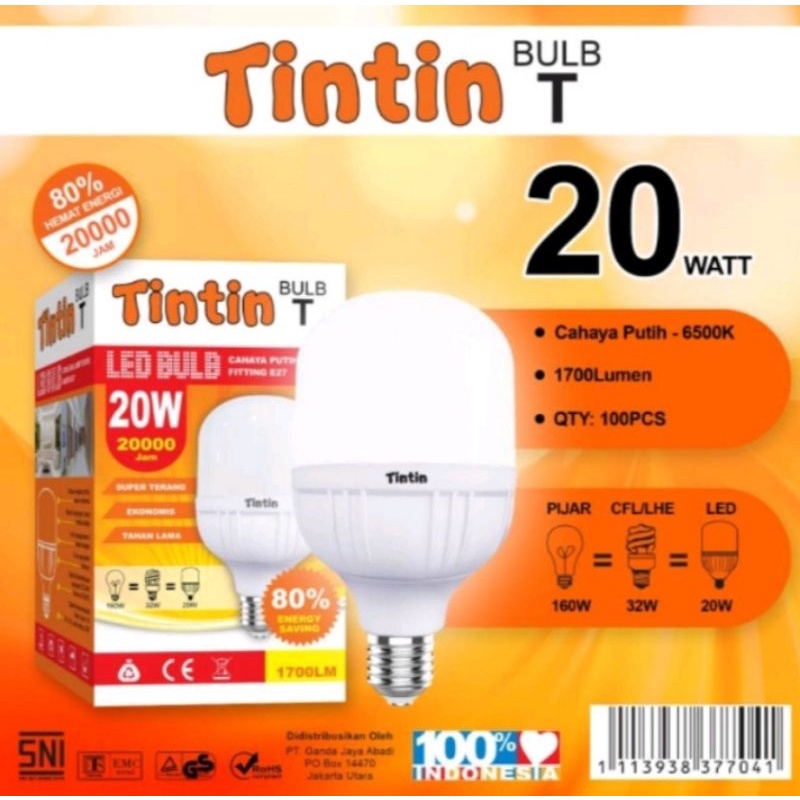 LAMPU LED TINTIN 20 WATT