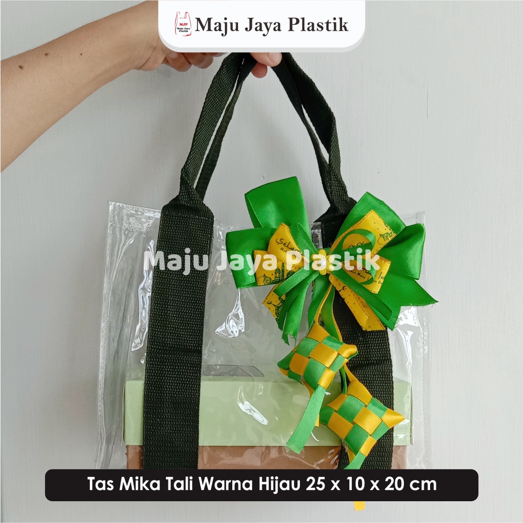 TAS MIKA TRANSPARAN Tebal Warna Goodie Bag Hampers Tote bag kain Mika Korea 20x10x20 25x10x20 25x25