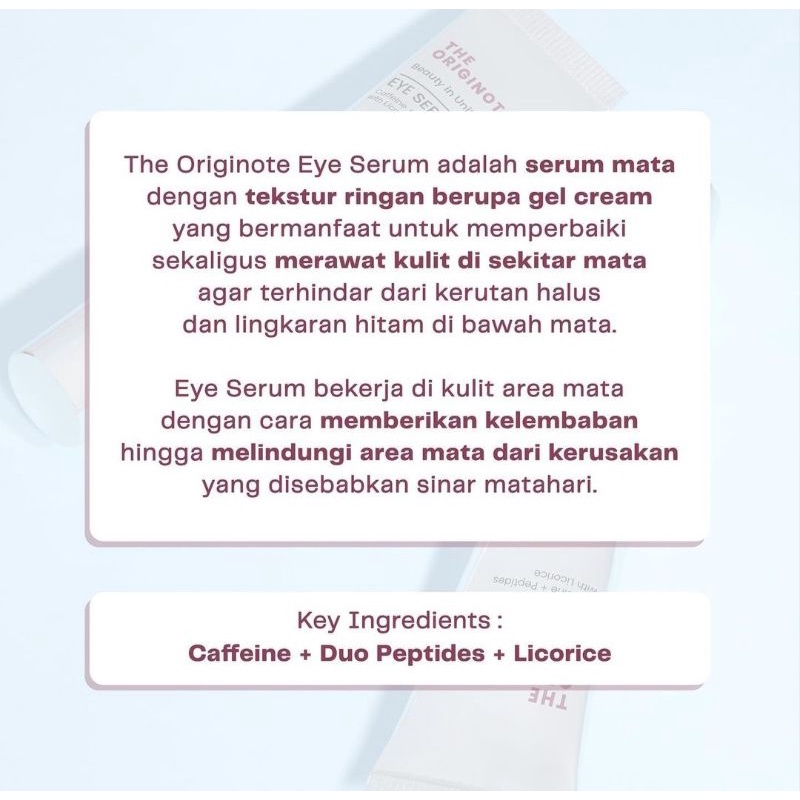 THE ORIGINOTE EYE SERUM 15GR