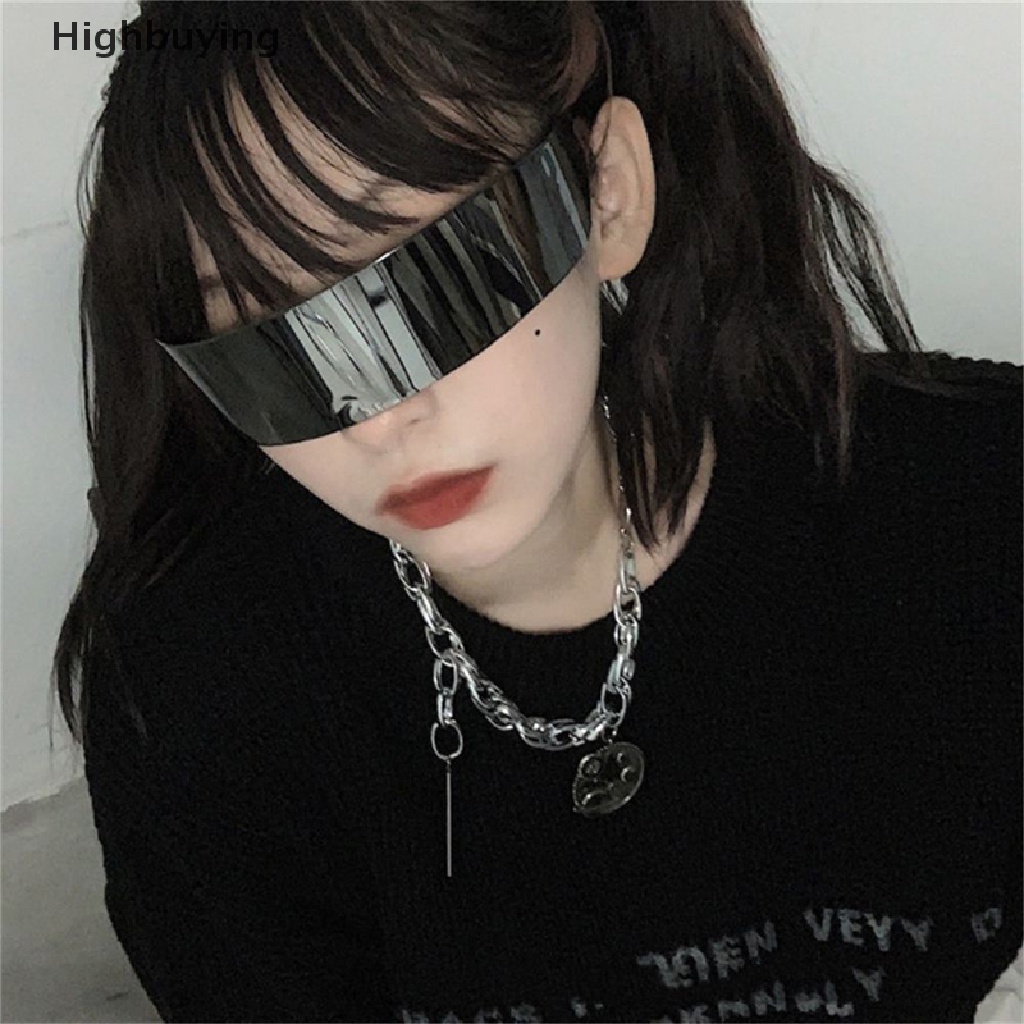 Hbid Retro Kacamata Matahari Perlindungan UV Kacamata Tanpa Bingkai Kacamata Wanita Pria Pesta Halloween Technoy Sun Glasses Vintage Gothic Steampunk Party Glasses Glory