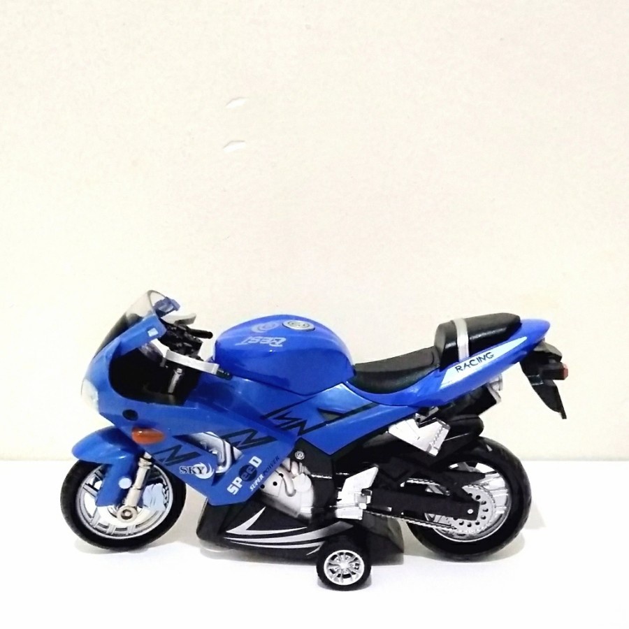 Mainan anak motor diecast besi sporty Moge