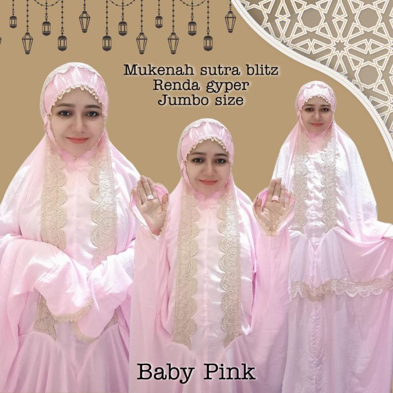 MUKENA SUTRA BLITZ TERUSAN JUMBO SIZE WARNA