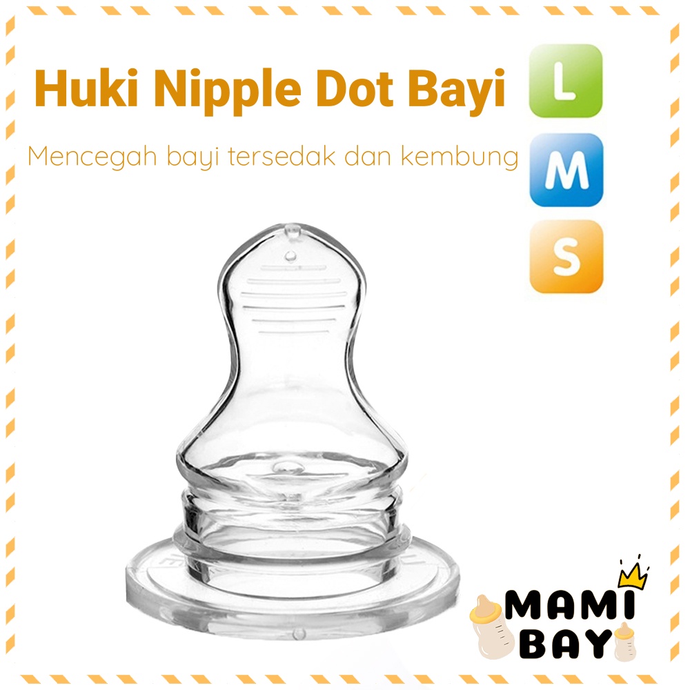 Mamibayi Huki Nipple Dot Silicone Reguler 3.7 cm/Dot Silikon Bayi Huki BPA Free