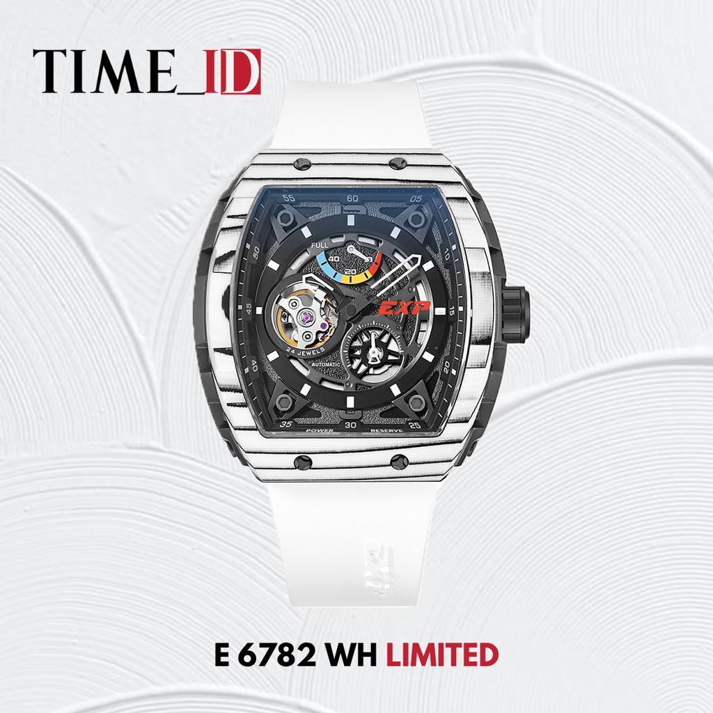 Jam Tangan Expedition E 6782 WHITE AUTOMATIC CARBON LIMITED Pria
